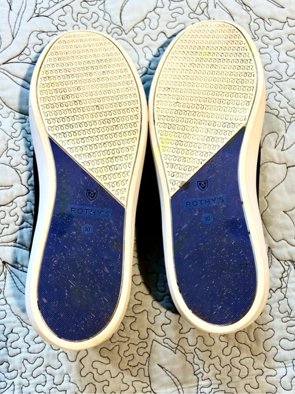 💥ROTHY’S The Original Slip On Sneaker Navy Knit Eco Friendly Women’s Sz 10💛